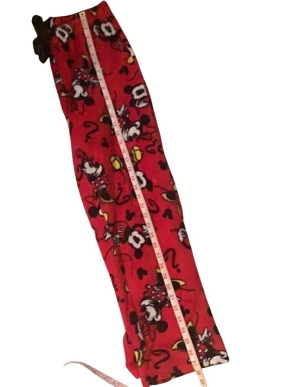 DisneyRed Mickey Mouse & Minnie Mouse Fleece Pajama Lounge Pants Sz Small - Picture 13 of 14
